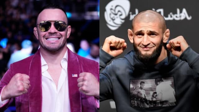 Former interim UFC welterweight Champion Colby Covington and rising contender Khamzat Chimaev.